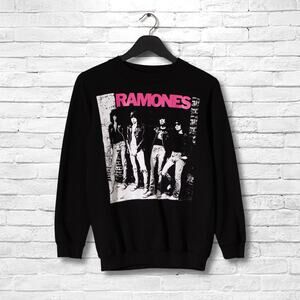 Ramones Band Sweatshirt - Womens Medium - Vintage Rock Concert Black Pullover